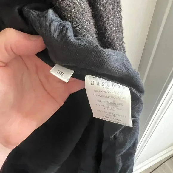 429 Masscob Oversized Cardigan Sweater Size 38 Color Dark Grey - Picture 3 of 5